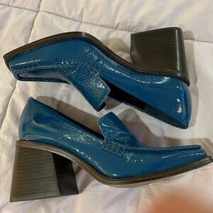 Vince Camuto Blue Patent Loafers